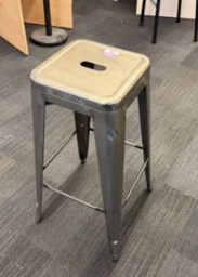 [#B1-pic_025] Dark grey metal bar height stool