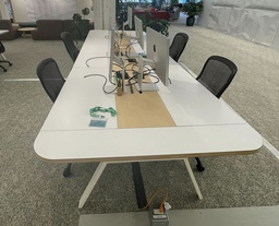 [#C6-pic_066] 12.9'L x 4.5'W White conference table (disassembled)