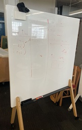 [#F0-pic_079] Rolling whiteboard &amp; corkboard (One side whiteboard, one side corkboard)