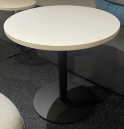 [#C2-pic_121] 30" Diameter White table w/metal base