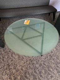 [#C6-5] Round Glass-Top Table