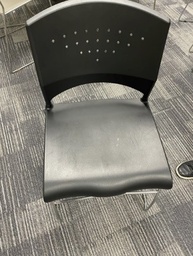 [#B4-70] Black Plastic Café Chairs