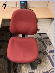 [#B12-117] Red Task Chair