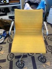 [#B5-162] Yellow Task Chair with Chrome Base