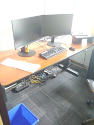 [#E10-38] Sit/Stand Desk - 23" x 60" x 28-46" (Photo Approximation)