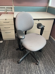 [#B12-89] Grey mid back task chair