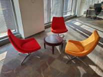 [#B12-11] Yellow/Red/Orange Lounge Chair