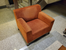 [#B12-59] Orange Lounge Chair