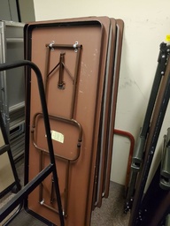 [#C8-231] Brown Folding Table, 6' x 30"