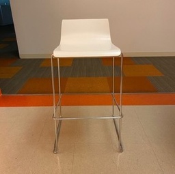 [#B2-10] Tall White Stool 
