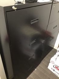 [#D10-61] Black 4 Drawer Steel Cabinet (53”H x 30”W x 19”D)