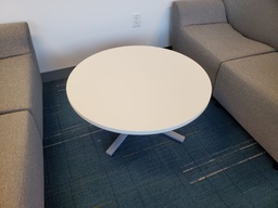 [#C7-334] White Round Coffee Table