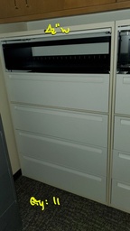 [#D12-161] White 5-Drawer Lateral