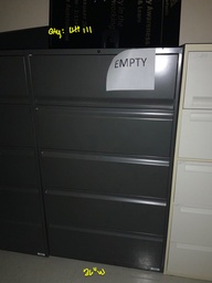 [#D12-197] Grey 5-Drawer Lateral