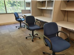 [#B13-7] Blue Desk Chairs, Swivel