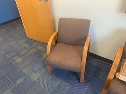 [#B8-25] Guest Chair - Wood, Upholstered