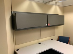 [#D16-61] Wall Mounted Systems Hutch w/ Flipper Doors, 2 - 48"W Flipper Door Cabinets