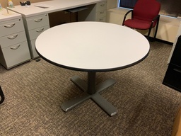 [#C7-47] Conference Table, 36"R, Lasminate, X - Base
