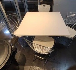 [#C1-1] Lunchroom table - White, 4 person