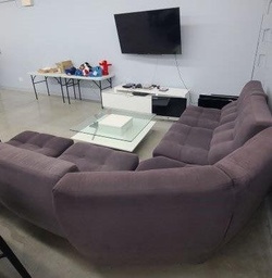 [#B7-34] Sectional Couch - Purple