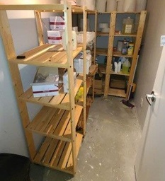 [#D2-38] Wooden Supply Room Shelves