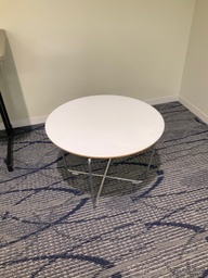 [#00-9] Folding Table, C-Legs, Grey Plastic Top, Black Frame, 24x60