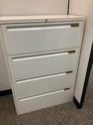 [#D10-46] Lateral File, 36W, 4-Drawer, Putty