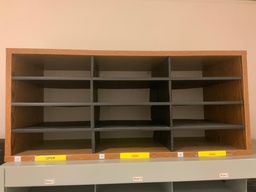 [#I9-150] Mail Sorter, Small, Desk Top, 36x48, Fixed Mail Shelves, 12 Shelves
