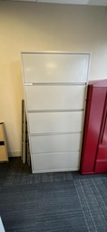 [#D13-107] Metal 5-High Flip Door Cabinet - Grey (Floor 15)