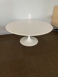 [#C2-9] Big Round Cafeteria Table - White