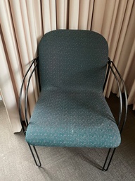 [#B5-24] Blue Conference Chair - Wire Handles