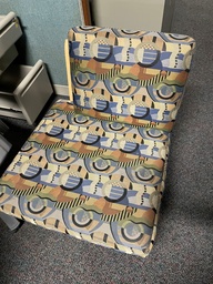 [#B8-87] Guest Chair - Upholstered - Retro Pattern