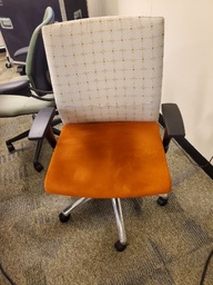 [#B13-466] White/Orange Task Chair