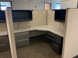 [#A2-GP33 Pic # (15)]    Knoll Morrison Panel Systems, 7x7 Cubicle, Cluster of 4