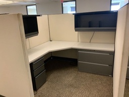 [#A2-GP33 Pic # (14)]    Knoll Morrison Panel Systems, 7x7 Cubicle, Cluster of 6