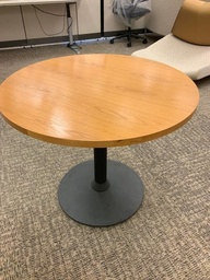 [#C5-GP33 Pic # (32)] Conference Table, 36"R, Contemorary, Wood Top, "X" Base