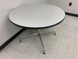 [#C5-GP33 Pic # (160)] Break Room Table, 36"R, Contemorary, Laminate Top, "X" Base