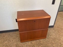 [#D6-GP33 Pic # (195)] Lateral File, Wood Veneer, 36W x 24", 2-Drawer
(matches Smed Desking Group finish and edge detail)