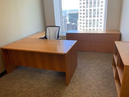 [#D16-GP33 Pic # (230)] Mobile Pedestal, Box File w/ Padded Top
Grey Paint, Green Fabric