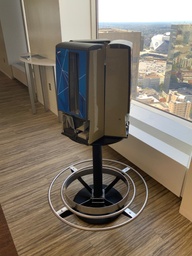 [#B1-GP33 Pic # (105)] Drafting / Teller Stool, Height Adjustable, Footring, w/ Arms, Mesh Back