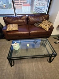 [#B6-31] Brown Leather Couch