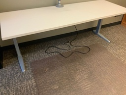 [#E10-88] HAT, 29x82, White Laminate Top, Grey Powered HA Bases