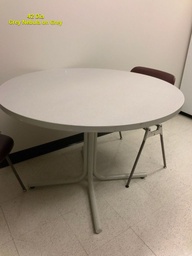 [#C7-57] Conference Table, 42"R, Laminatre Top, Tubular "X" Base