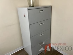 [#D10-26] Archivero metálico horizontal de 4 cajones color gris 