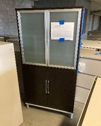 [#D30-12] Wood Storage Cabinet - 4 Adjustable Shelves (18D 33W 69H)