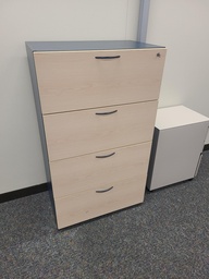 [#D10-8] Wood four-drawer cabinet - 30" wide x 18" deep x 52" tall 