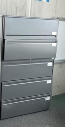 [#D12-156] Metal filing cabinet, 5-drawers, grey | Archivador de metal, 5 cajones, gris