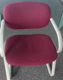 [#B8-173] Sled chair, burgundy | Silla trineo, burdeos