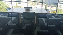 [#C8-192] Meeting table, grey | Mesa de reuniones, gris