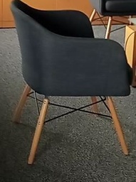 [#B12-282] Black guest chair | Silla de invitados negra